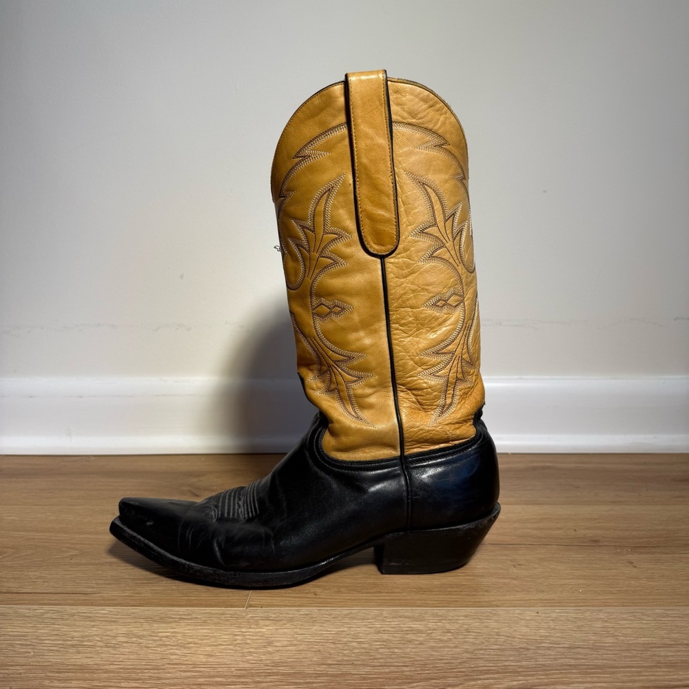 Old Gringo Black and‎ Tan Leather Western Cowboy Boots Men’s Size 8